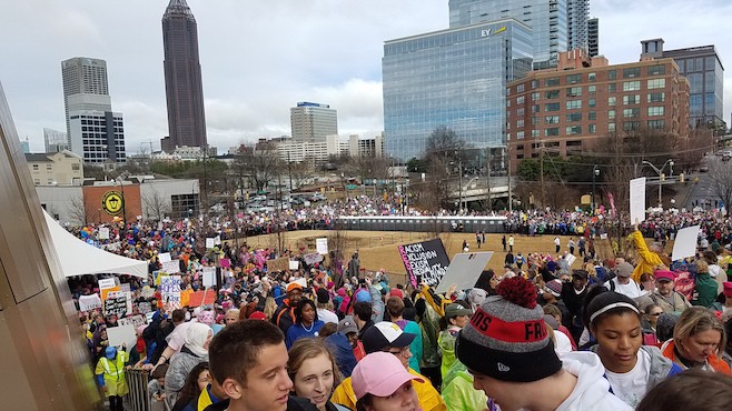 Crowd at the Atlanta March for Social Justice and Women. Photo: George M. Eberhart/American Libraries