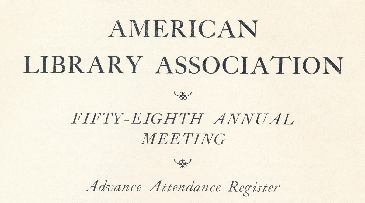 detail of Richmond ALA COnference program