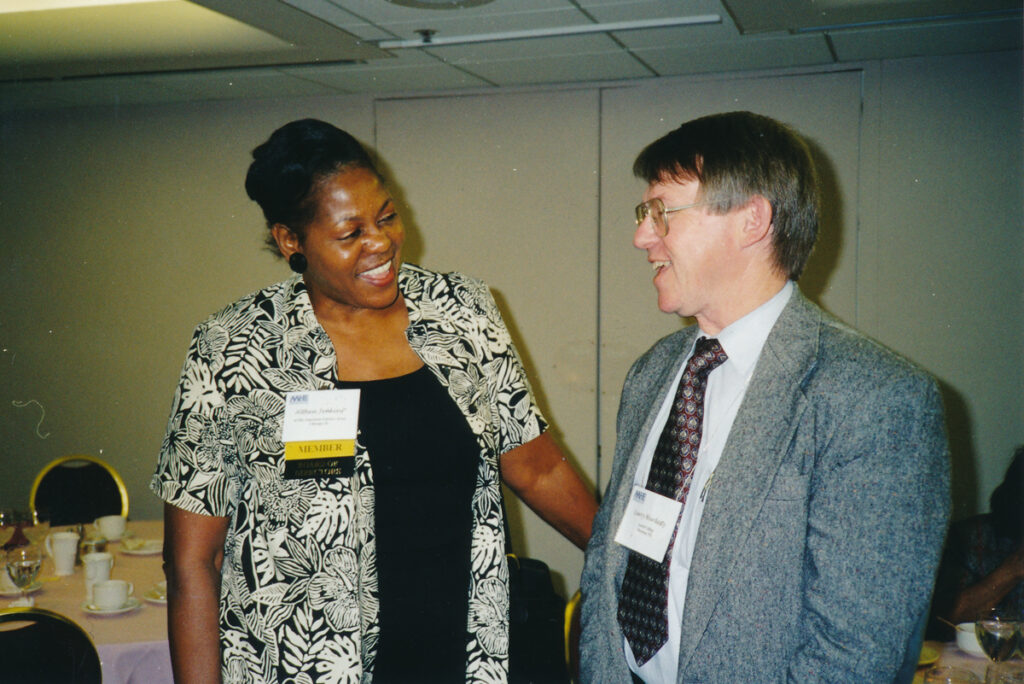 From left: Althea Jenkins, ACRL Executive Director, and Larry Hardesty, ACRL President, at the ACRL/American Association of Higher Education (AAHE) Provost's Forum, held during the AAHE National Conference in Anaheim, California in 2001.