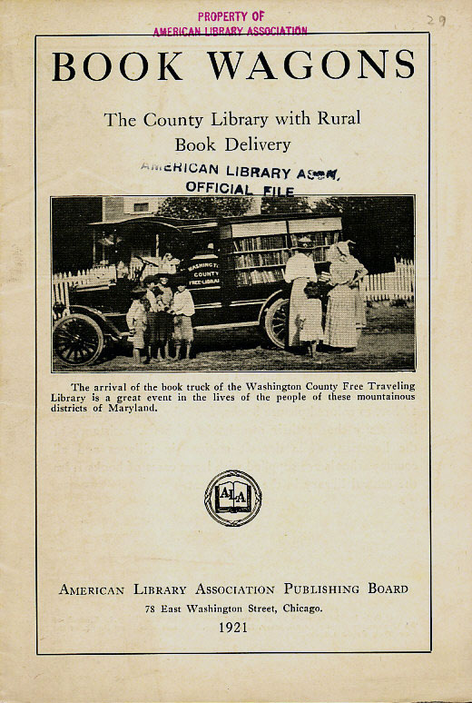 Pamphlet by the ALA, 1921, from the ALA Archives.