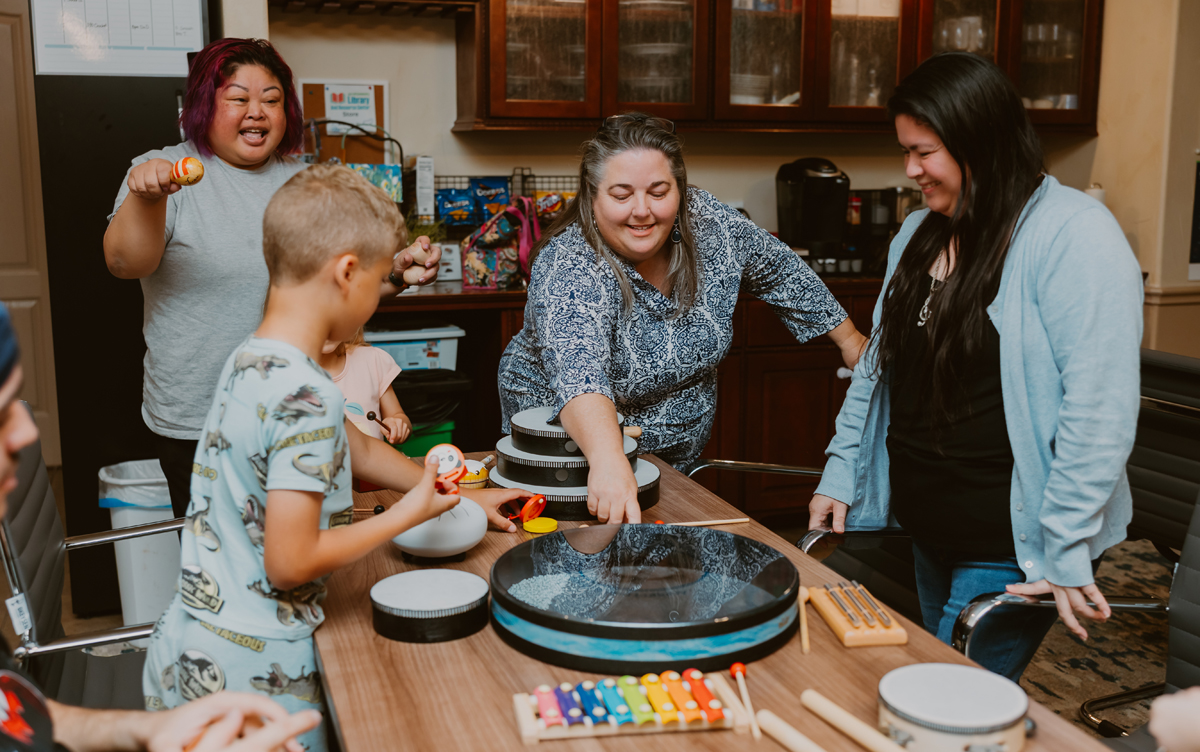 Music time at the Jarrell Community Library and Resource Center