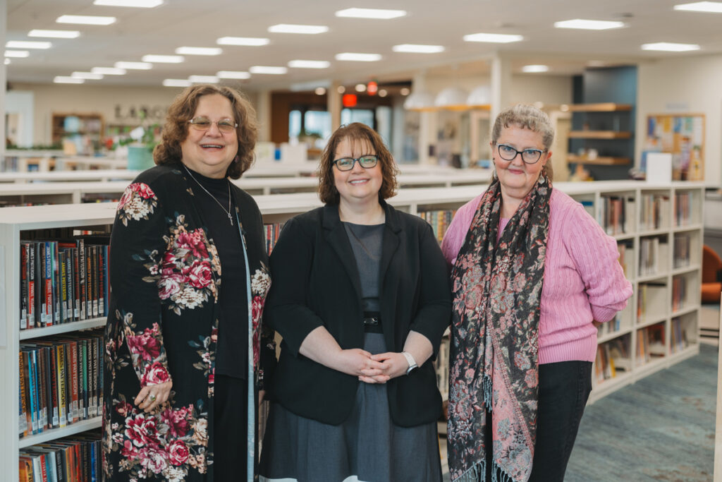 Staffers at North Lake County Public Library in Polson, Montana.