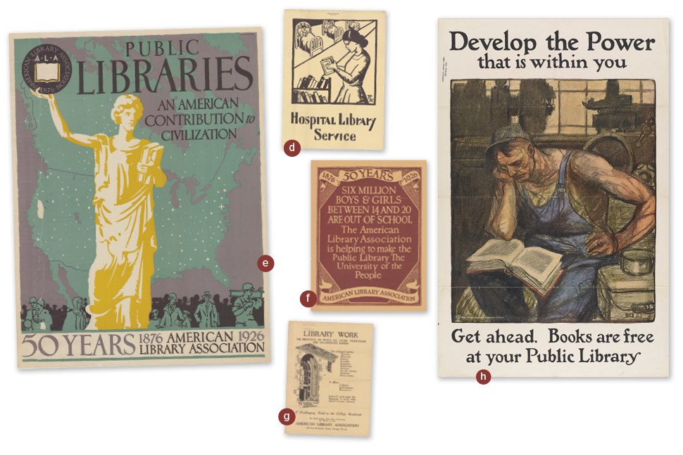 d. Hospital Library Service (1925) e. Public Libraries: An American Contribution to Civilization (1926) f. 50 Years: The University of the People (1926) g. Library Work: The Profession on Which All Other Professions Depend (1925) h. Develop the Power That Is within You (1921)