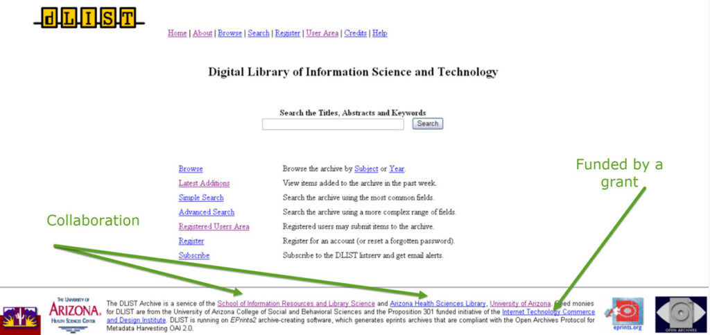 dList home page