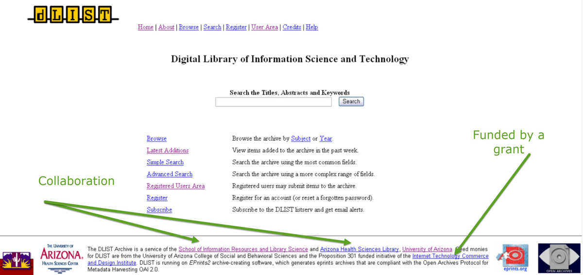 dList home page