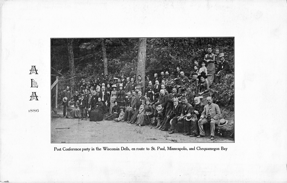 ALA members at the Wisconsin Dells, including Klas A. Linderfelt. Image ALA0003557.