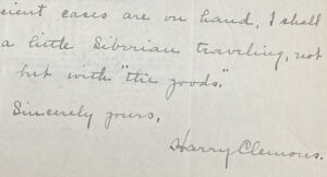 Harry Clemons signature.