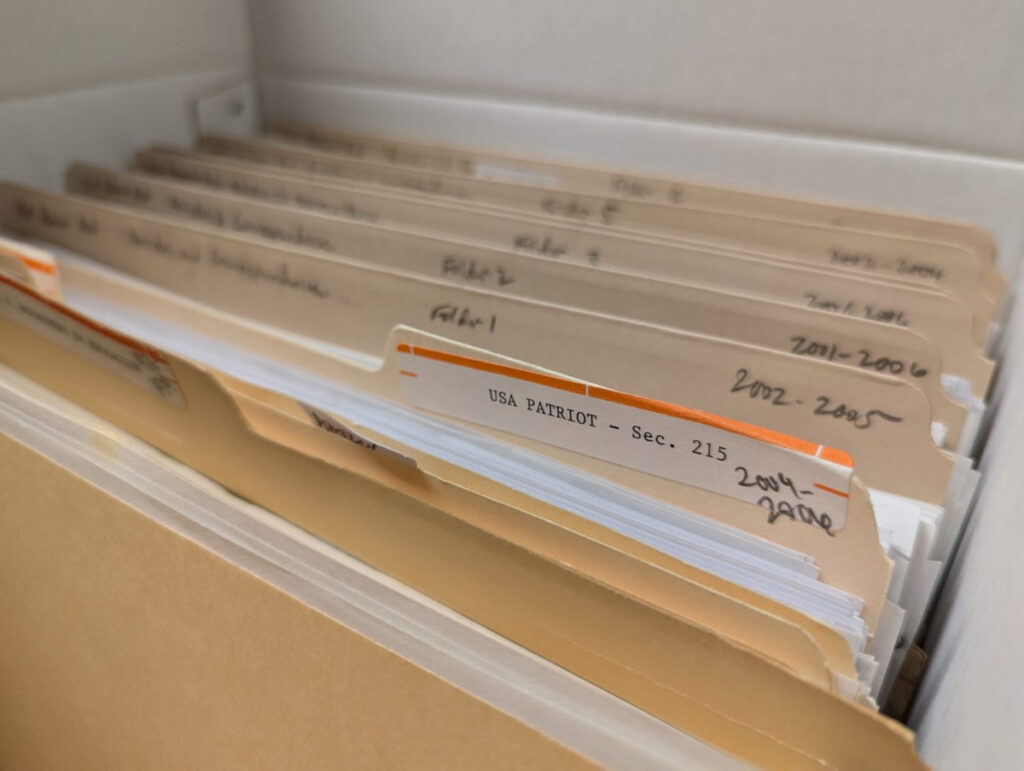 USA PATRIOT Act files in the Office for Intellectual Freedom Subject File at the ALA Archives.