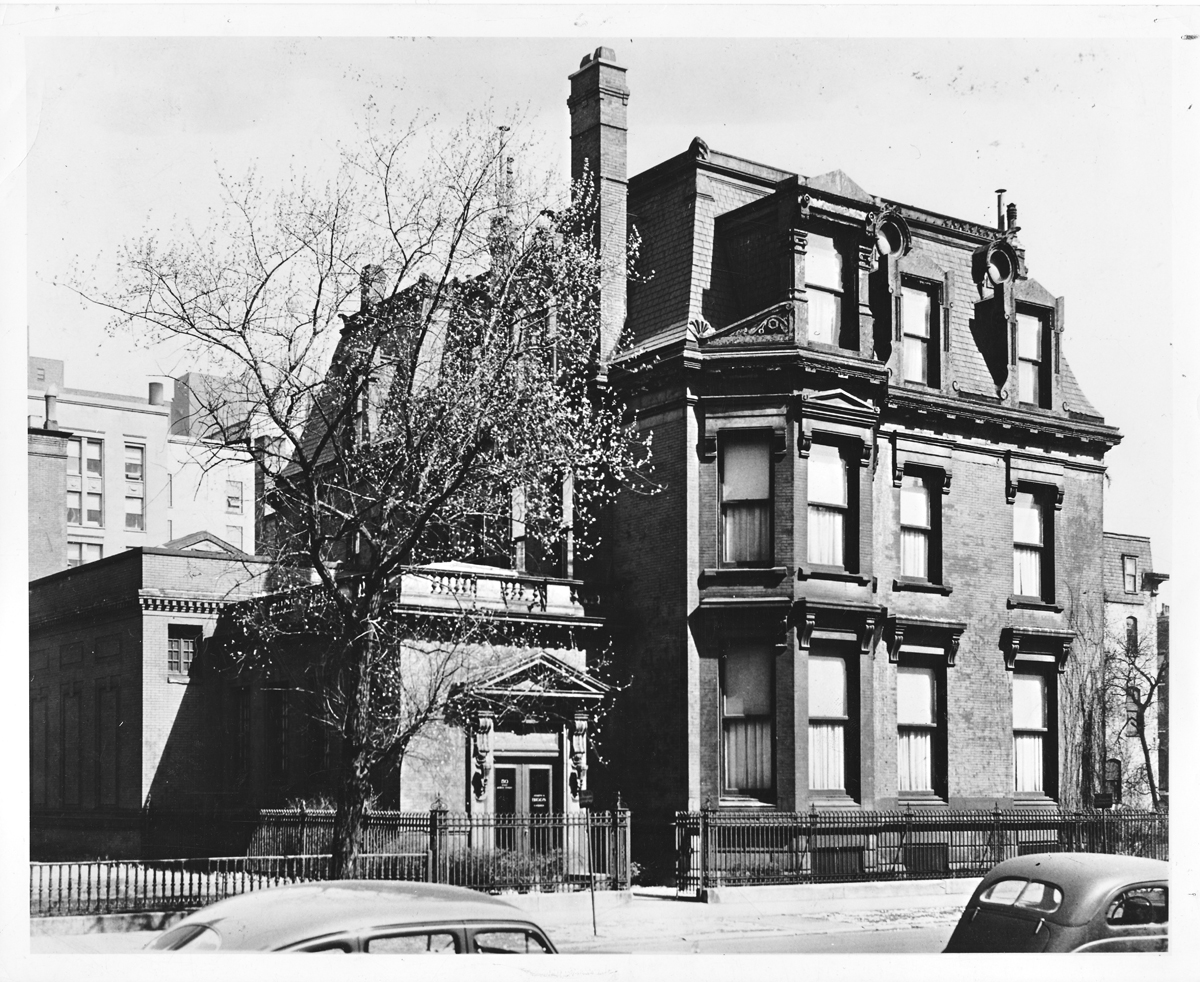 The exterior of the McCormick Mansion. An inconvenient office space or a mansion overrun by ghosts? From the ALA Archives.